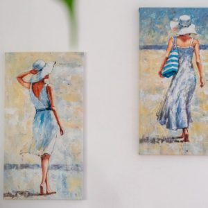 Wandbilder Gemälde Frauen am Strand